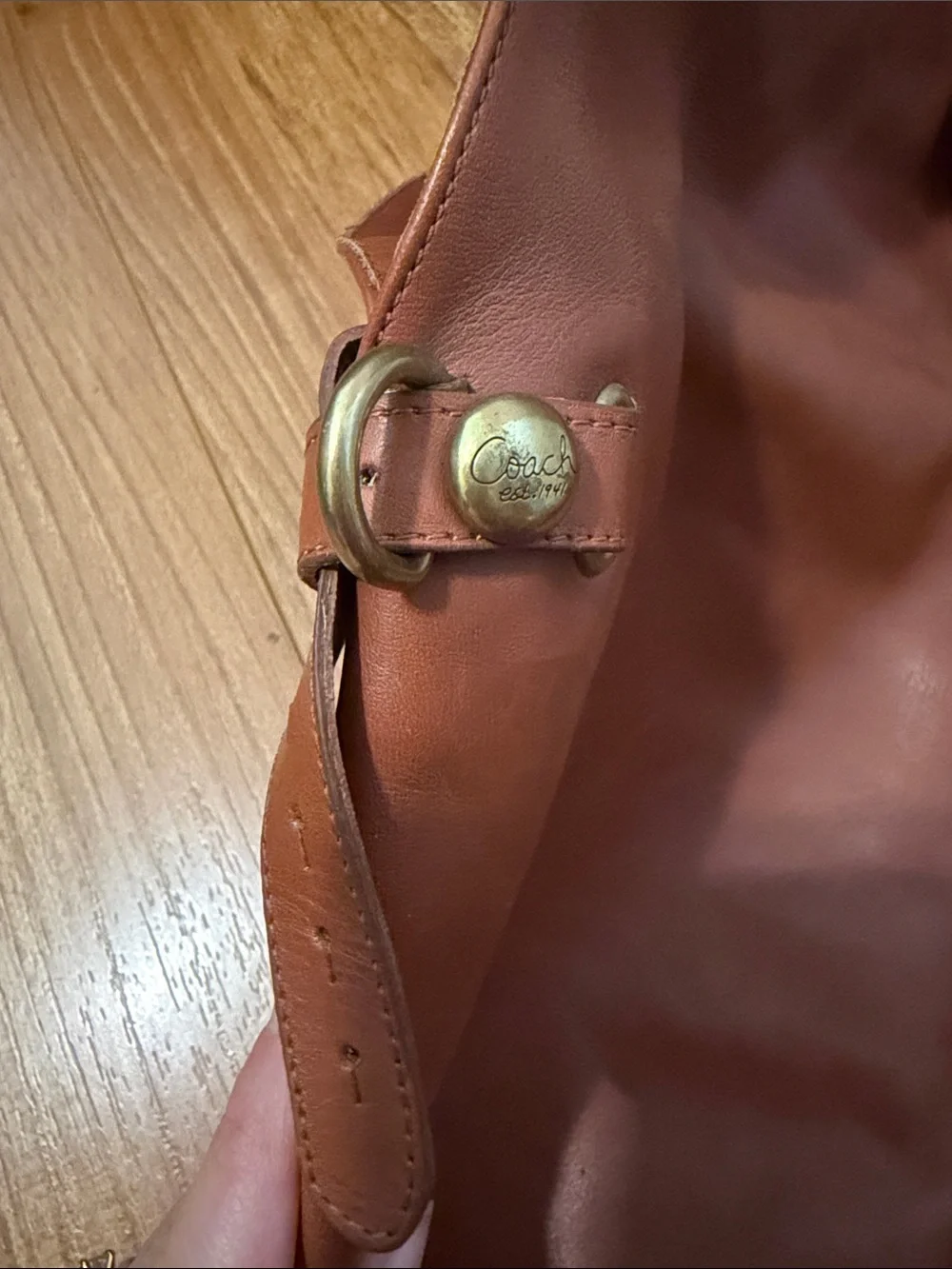 Coach Cognac Leather Fold-Over Riding Boots